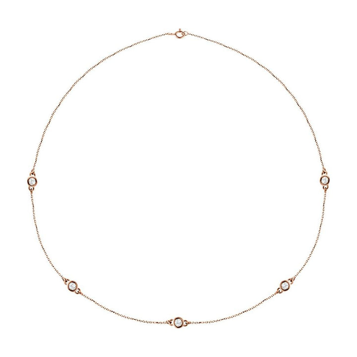 1 CTW Lab-Grown Diamond Station Necklace