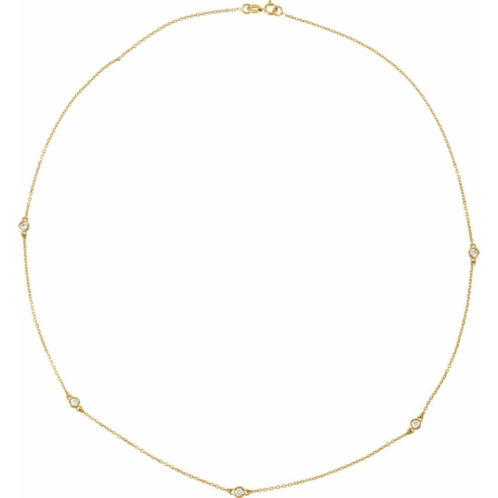 1 CTW Lab-Grown Diamond Station Necklace