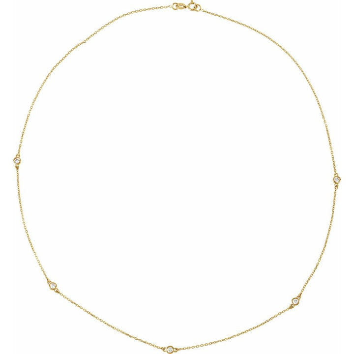 1 CTW Lab-Grown Diamond Station Necklace