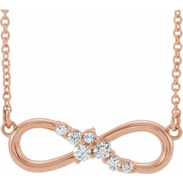Accented Infinity Inspired Natural Diamond Necklace