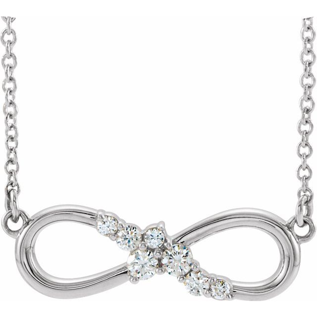 Accented Infinity Inspired Natural Diamond Necklace