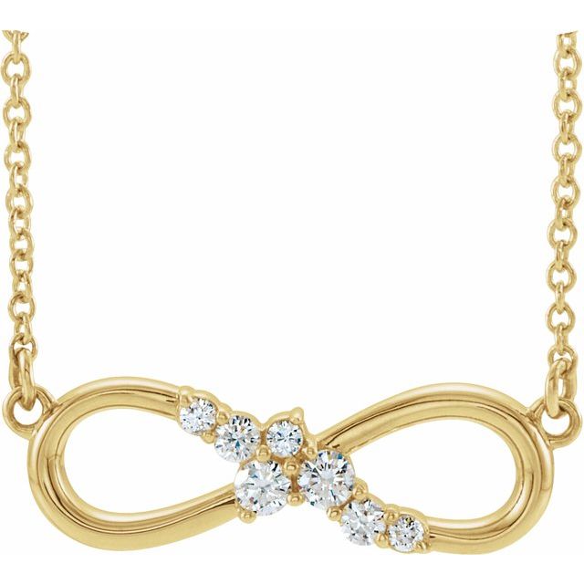 Accented Infinity Inspired Natural Diamond Necklace
