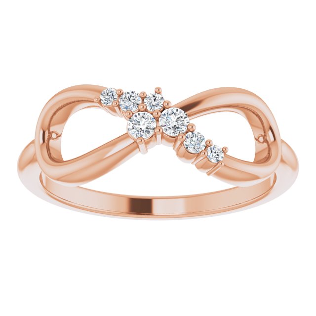 Accented Infinity Inspired Lab-Grown Moissanite Ring