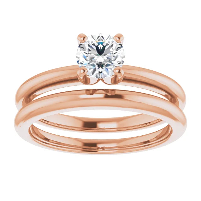 Round 1/2 CT Moissanite Classic Solitaire Ring