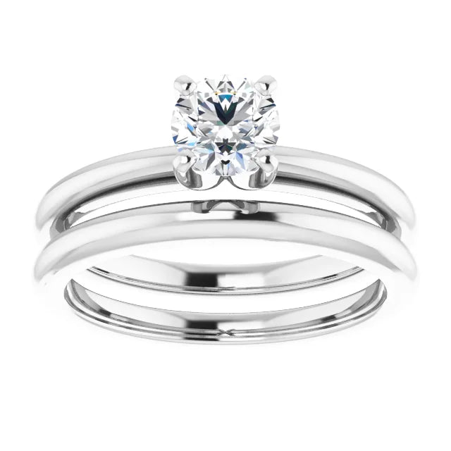 Round 1/2 CT Moissanite Classic Solitaire Ring