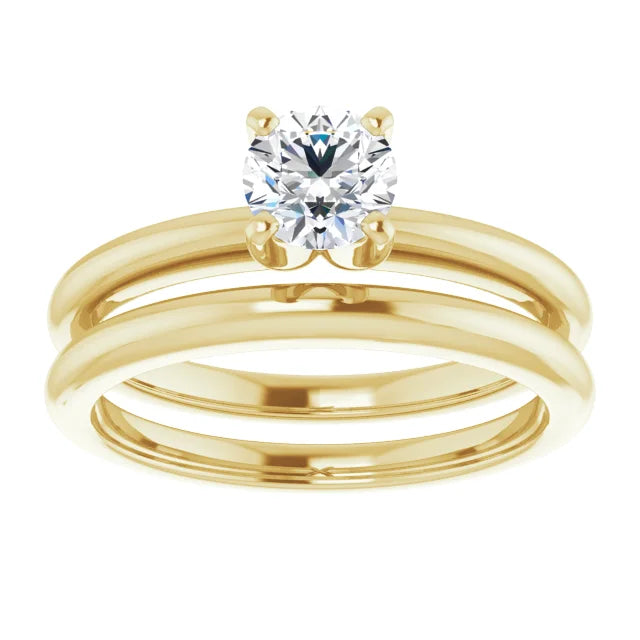 Round 1/2 CT Moissanite Classic Solitaire Ring