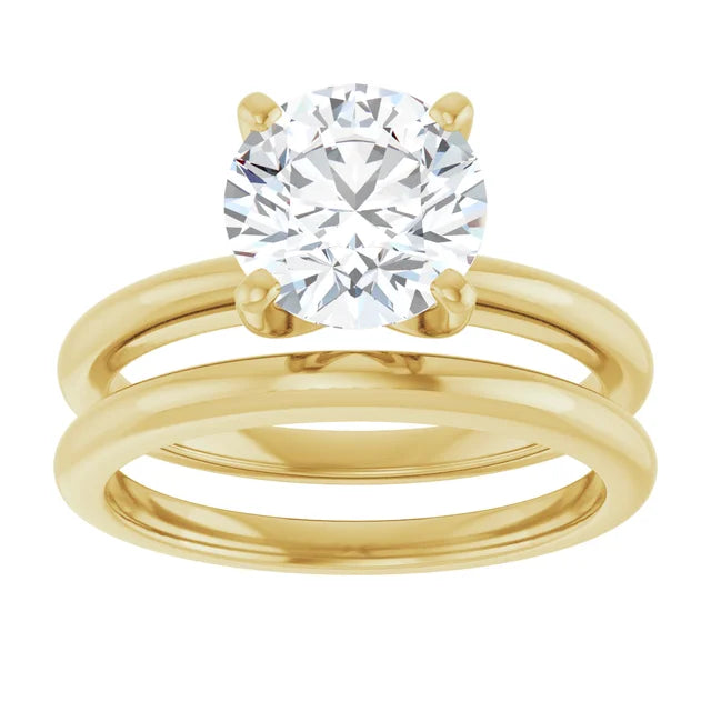 Round 2 CT Moissanite Classic Solitaire Ring