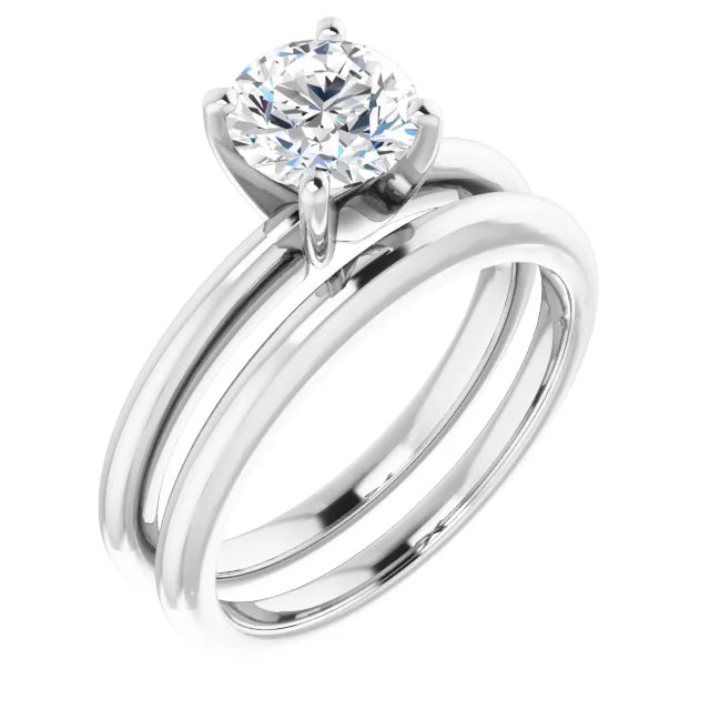 Round 1 CT Moissanite Classic Solitaire Ring