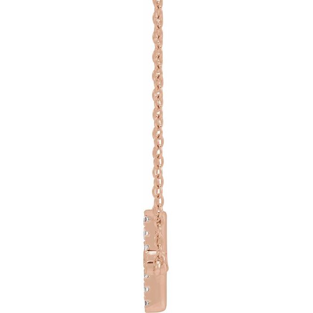 Sideways Cross Lab-Grown Diamond Necklace