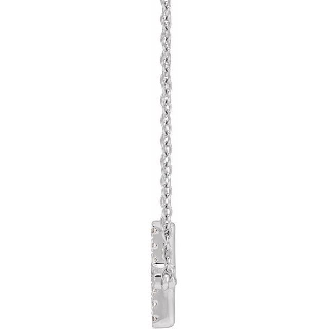 Sideways Cross Lab-Grown Diamond Necklace