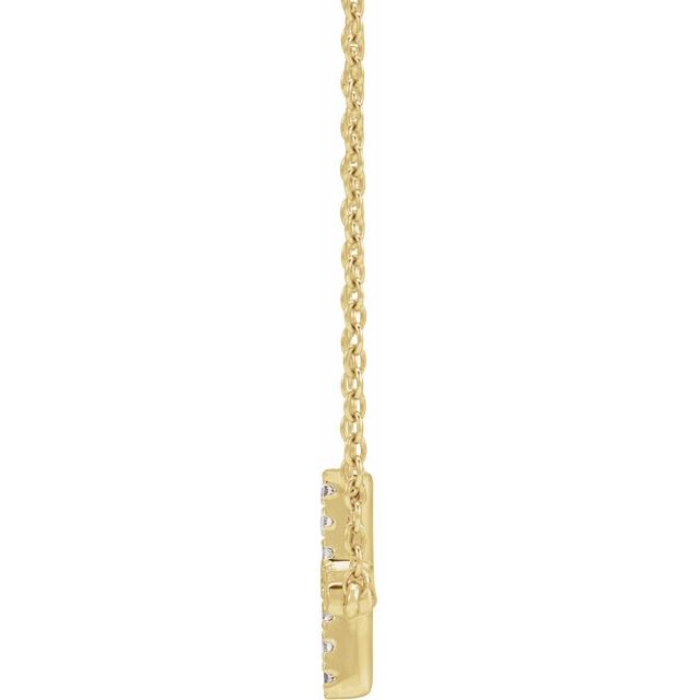 Sideways Cross Lab-Grown Diamond Necklace
