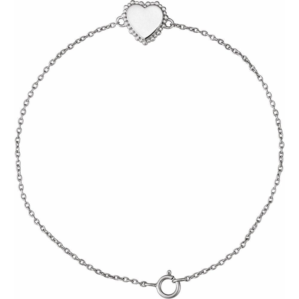Personalized Heart Bracelet