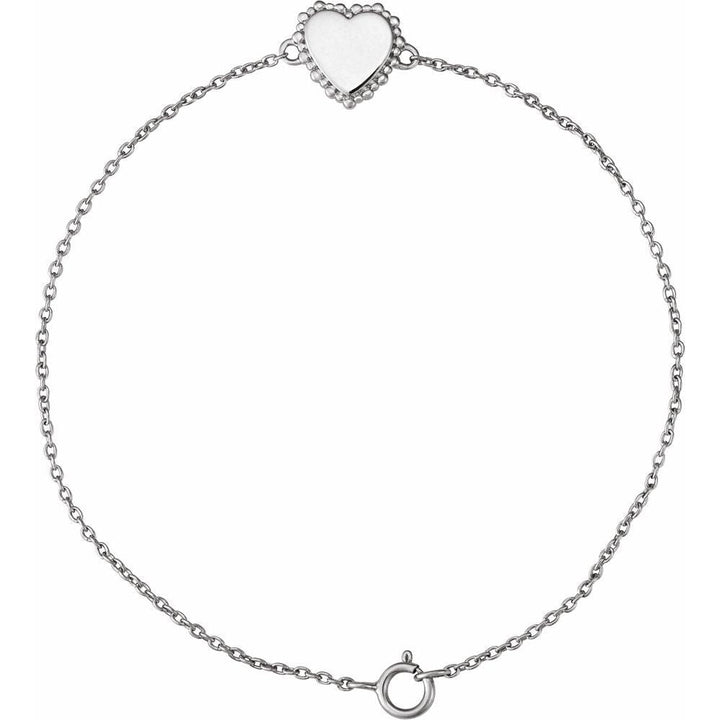 Personalized Heart Bracelet