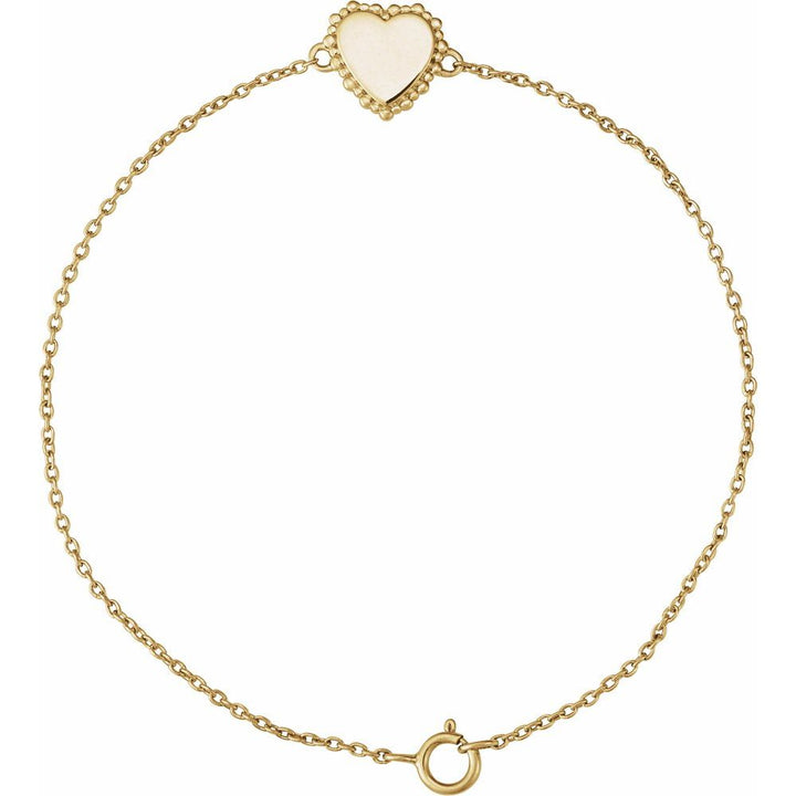 Personalized Heart Bracelet