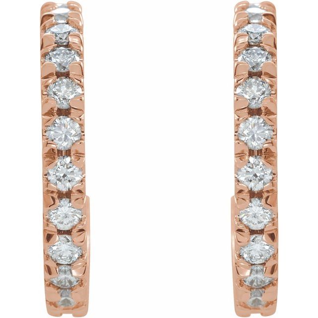 Small Lab-Grown Diamond Huggie C-Hoop Earrings