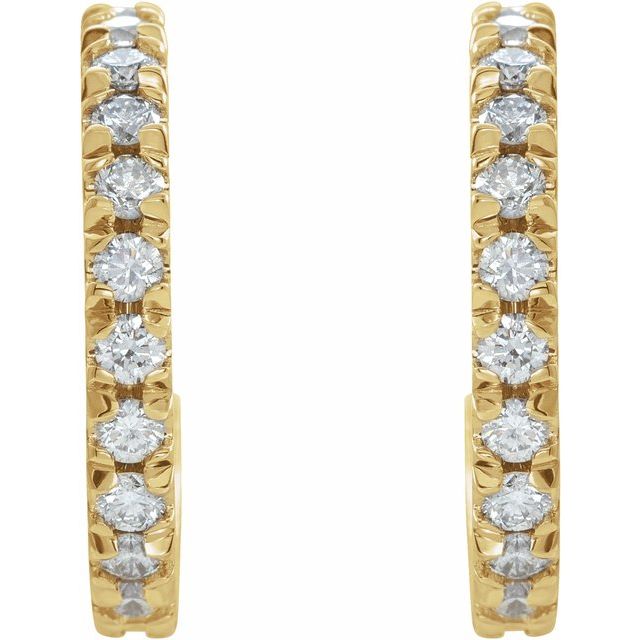 Small Lab-Grown Diamond Huggie C-Hoop Earrings