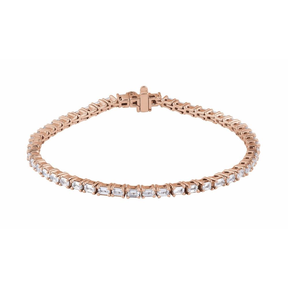Emerald Cut Lab-Grown Diamond 5 CTW Line Bracelet