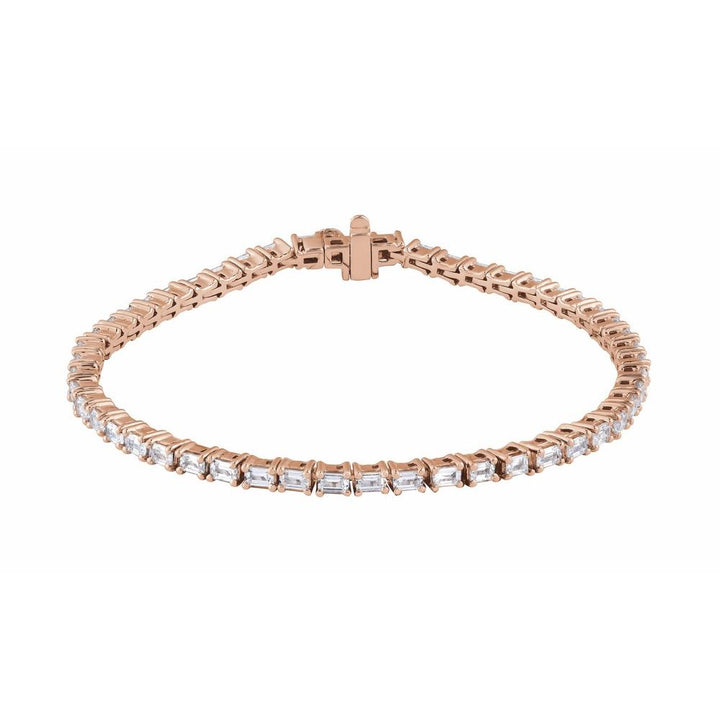 Emerald Cut Lab-Grown Diamond 5 CTW Line Bracelet