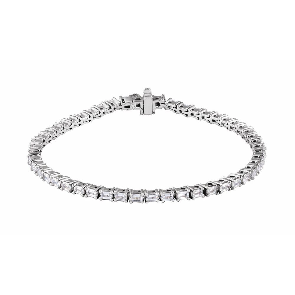Emerald Cut Lab-Grown Diamond 5 CTW Line Bracelet
