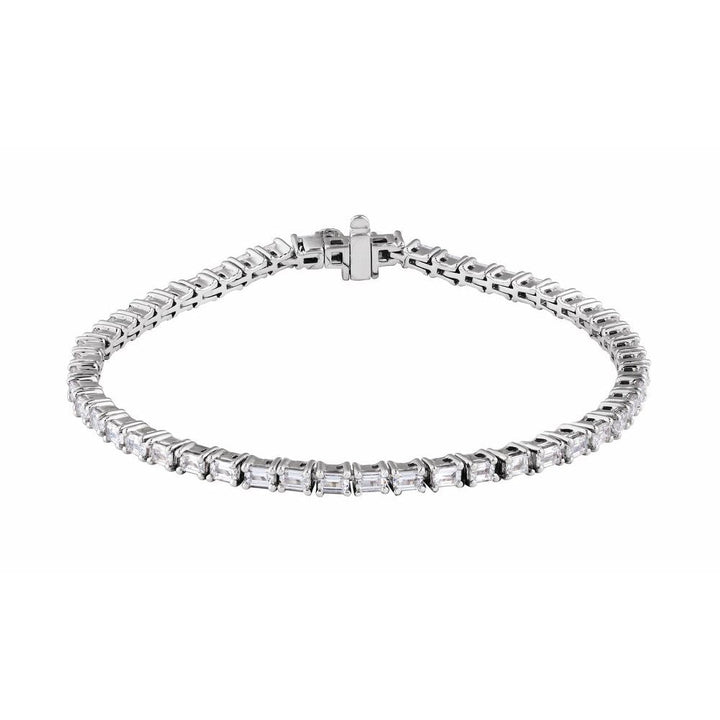 Emerald Cut Lab-Grown Diamond 5 CTW Line Bracelet