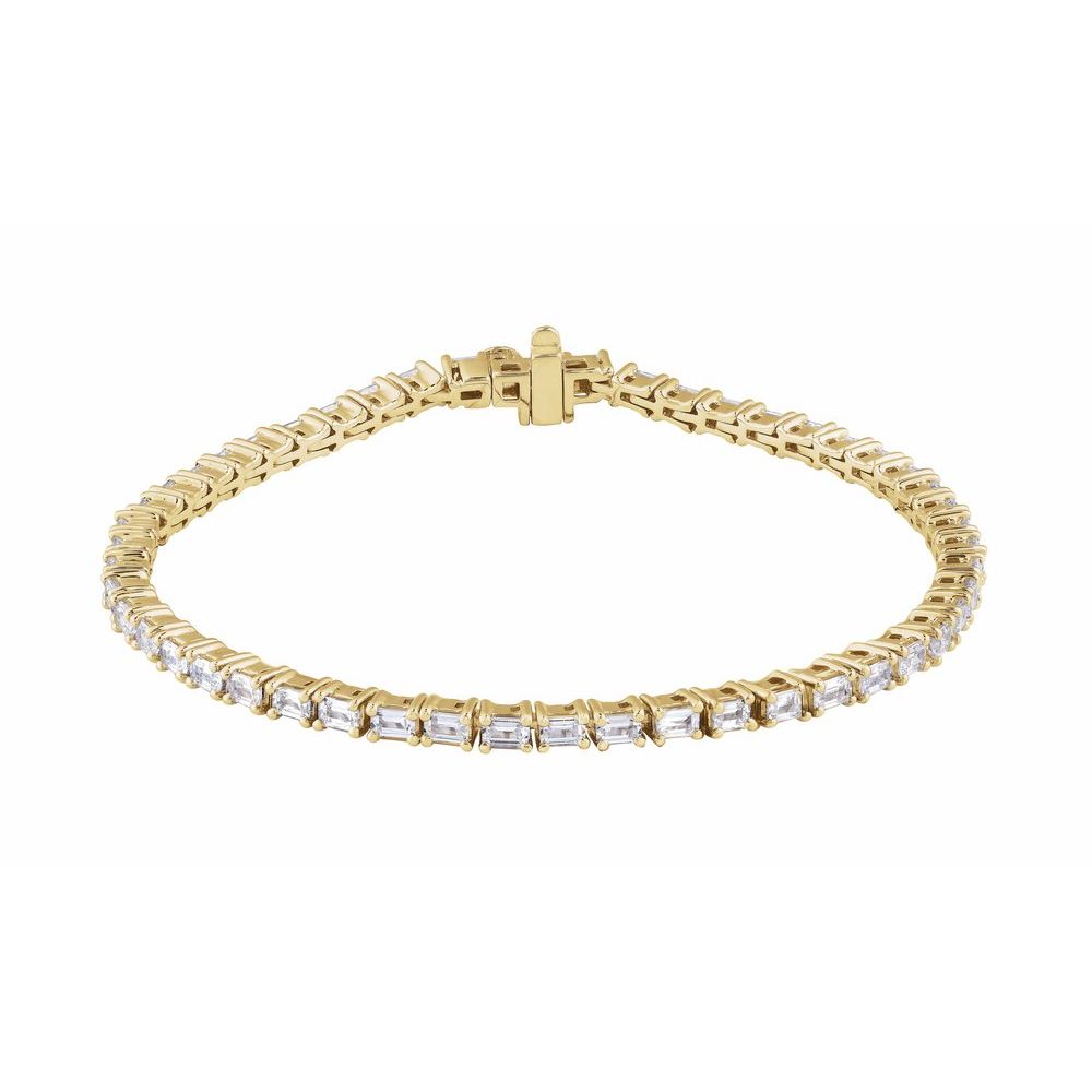 Emerald Cut Lab-Grown Diamond 5 CTW Line Bracelet
