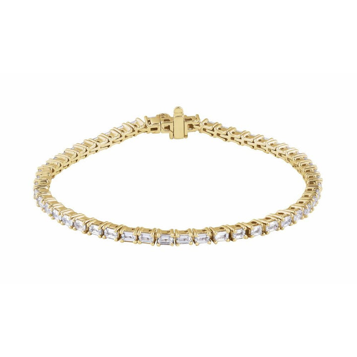 Emerald Cut Lab-Grown Diamond 5 CTW Line Bracelet