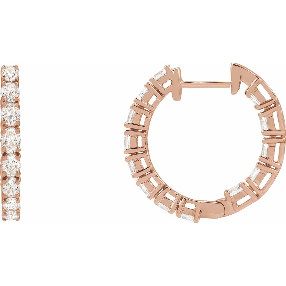 Inside-Outside Diamond Hoop Earrings