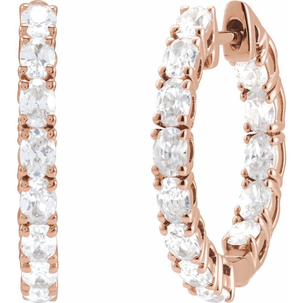 Inside-Outside Diamond Hoop Earrings