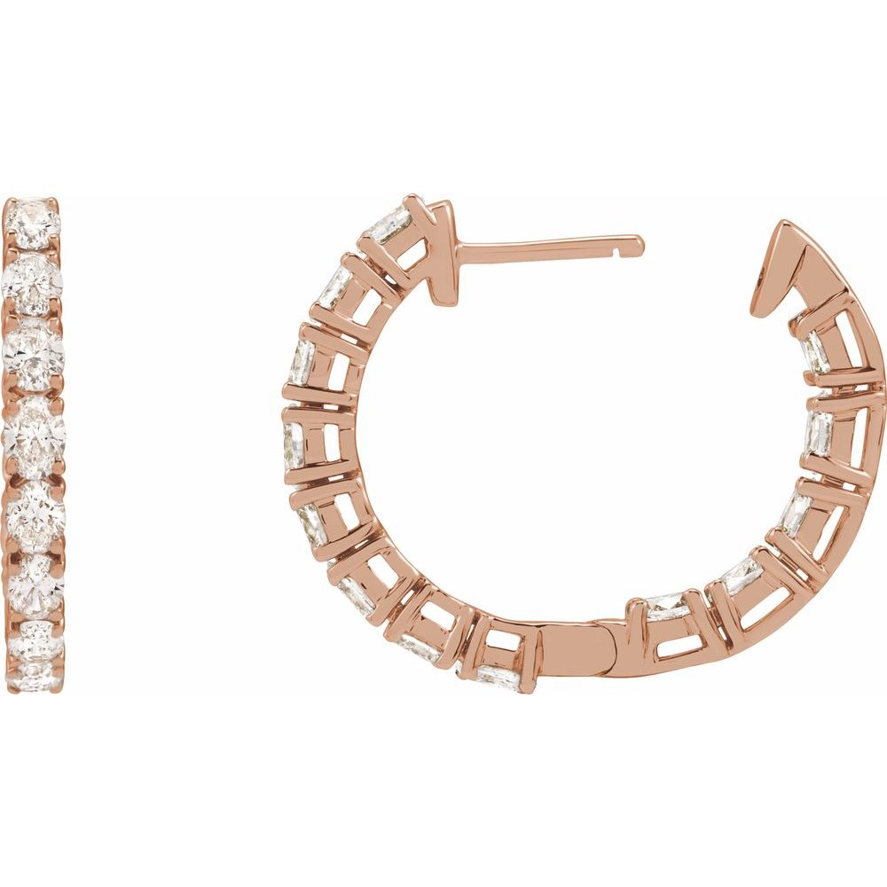 Inside-Outside Diamond Hoop Earrings