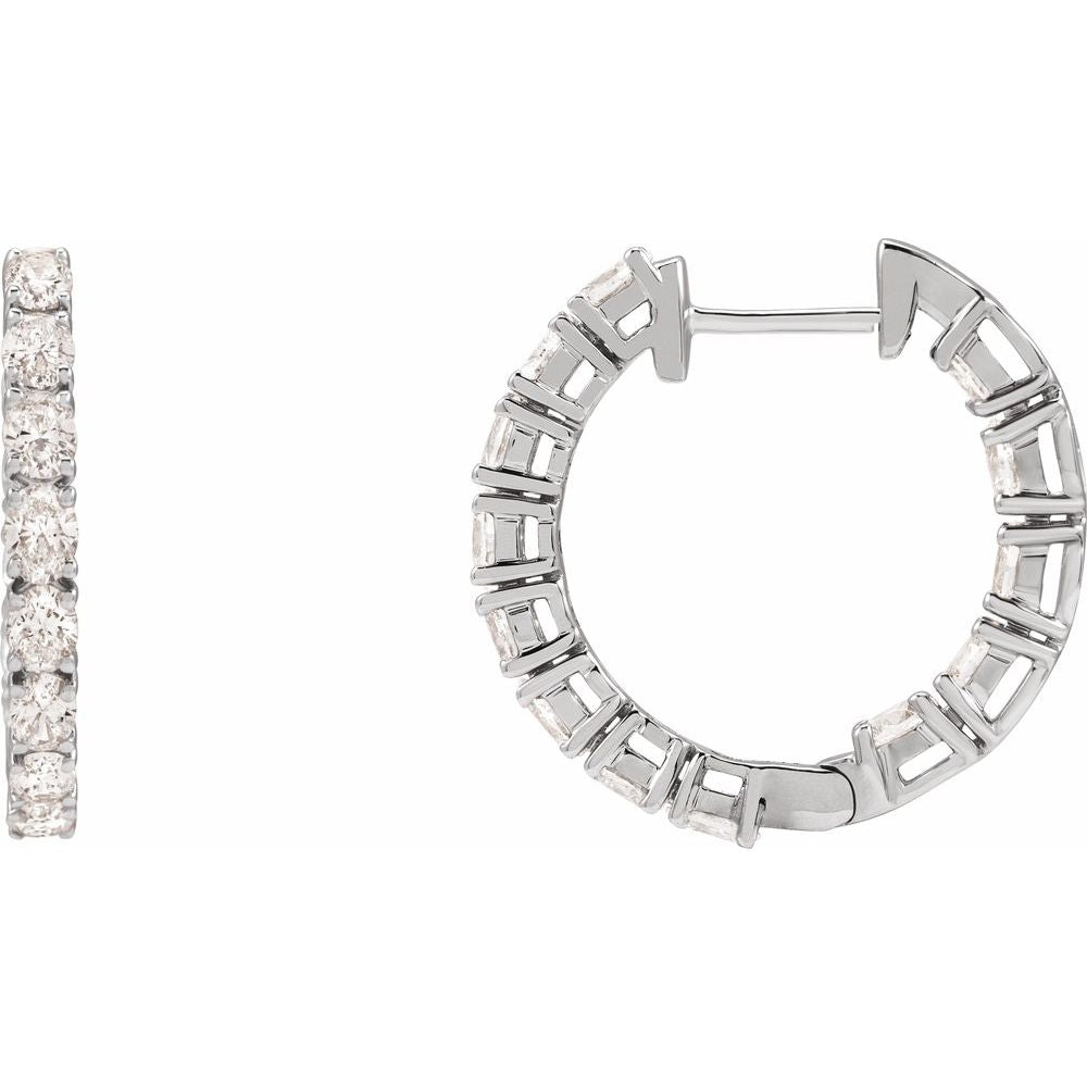 Inside-Outside Diamond Hoop Earrings