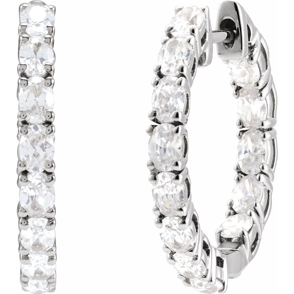 Inside-Outside Diamond Hoop Earrings