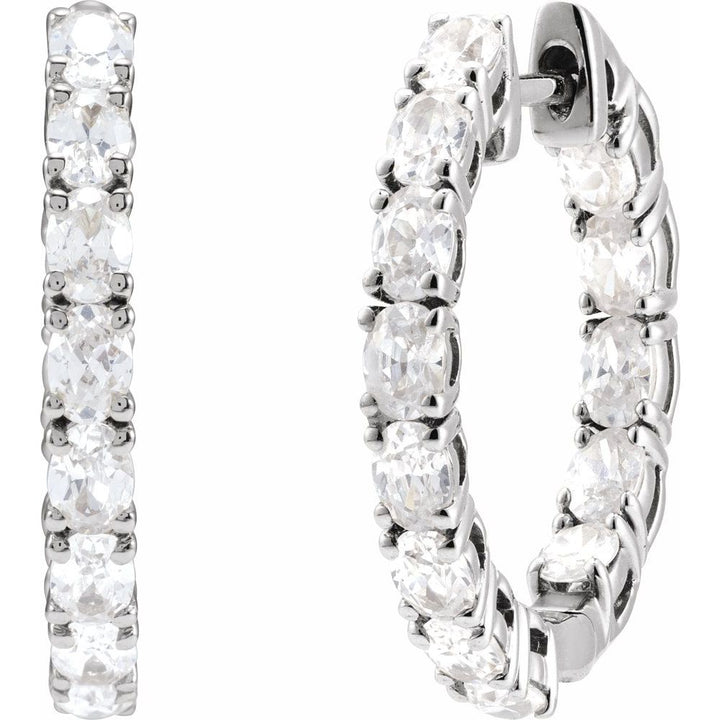 Inside-Outside Diamond Hoop Earrings