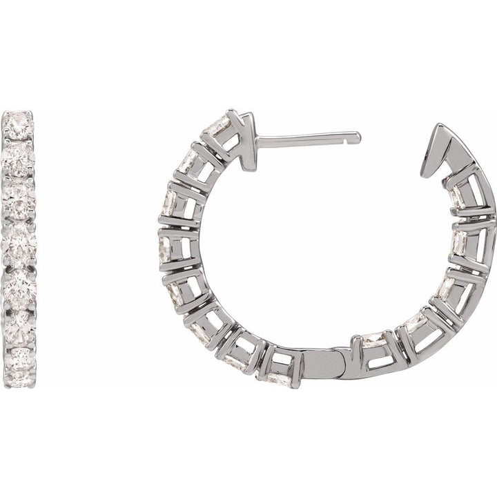 Inside-Outside Diamond Hoop Earrings