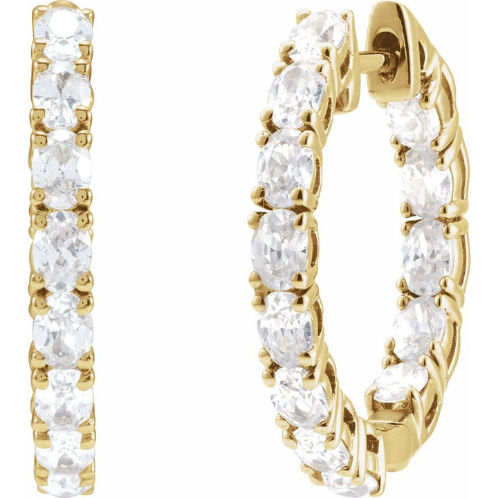 Inside-Outside Diamond Hoop Earrings