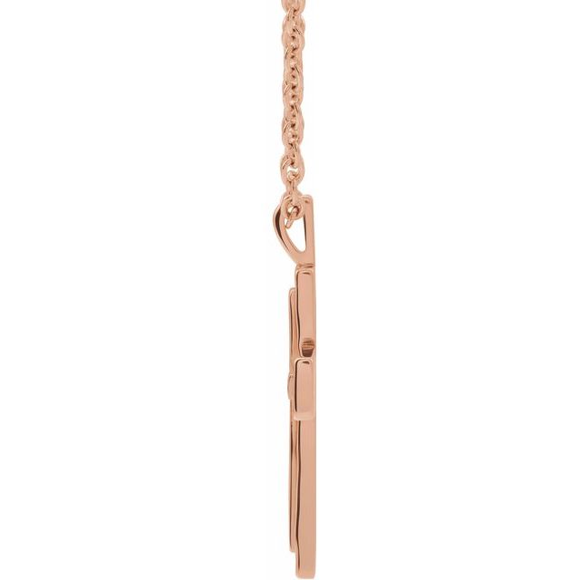 Men's Textured Cross Necklace