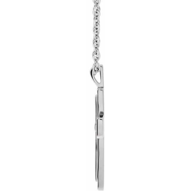 Men's Textured Cross Necklace