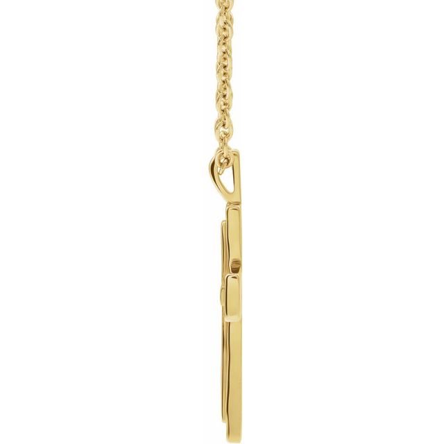 Men's Textured Cross Necklace
