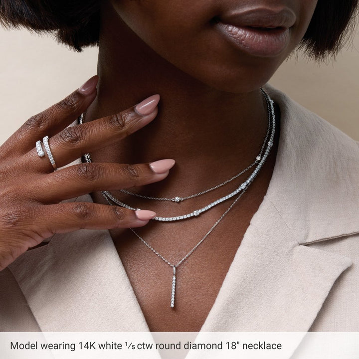 1 CTW Lab-Grown Diamond Station Necklace