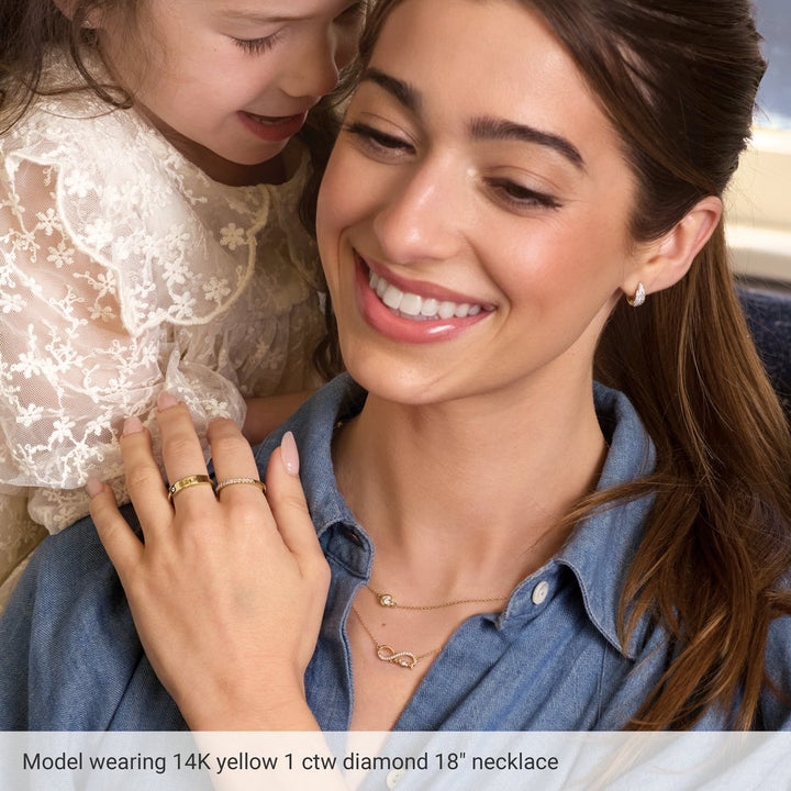 1 CTW Lab-Grown Diamond Station Necklace