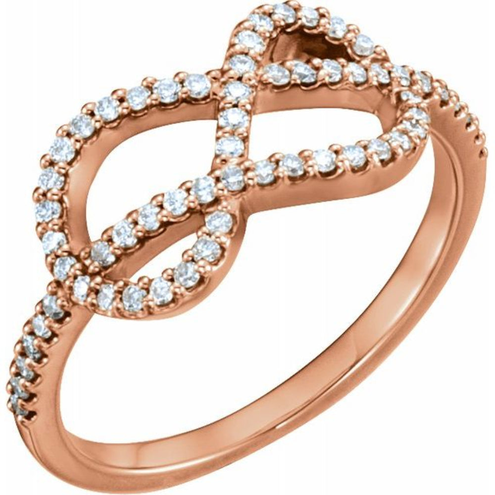 Accented Moissanite Knot Ring