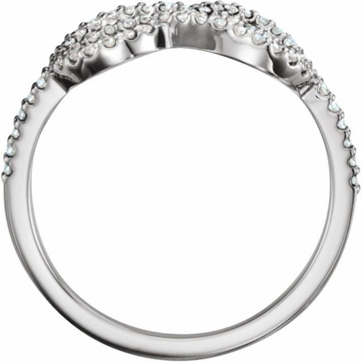 Accented Moissanite Knot Ring