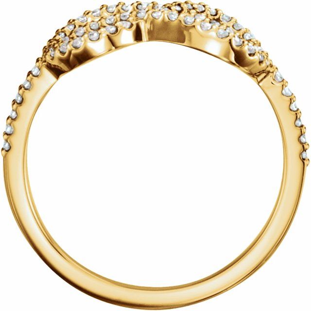 Accented Moissanite Knot Ring