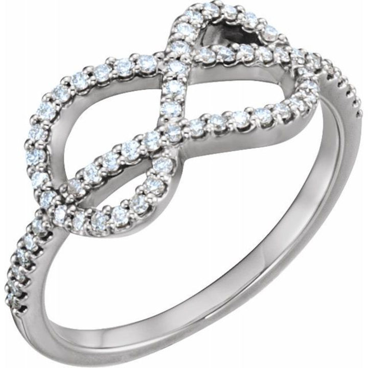 Accented Moissanite Knot Ring