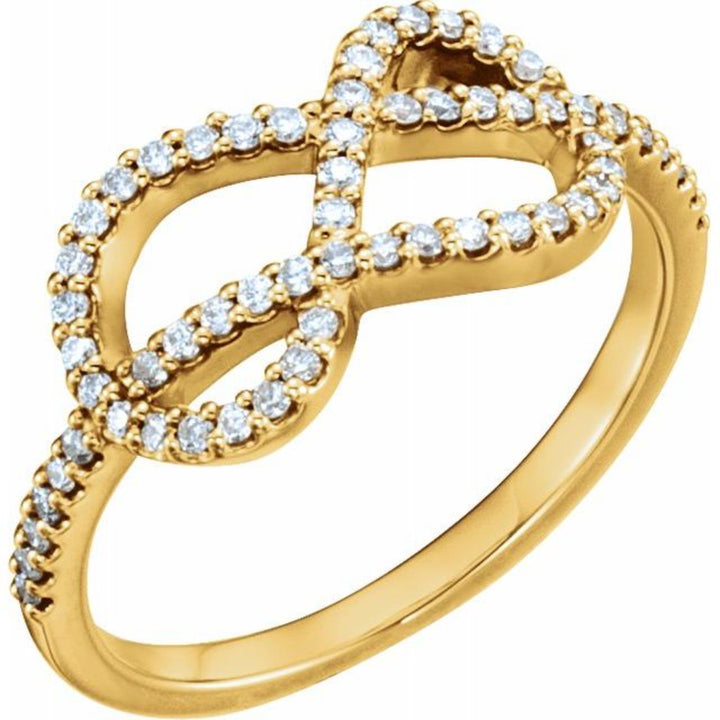 Accented Moissanite Knot Ring