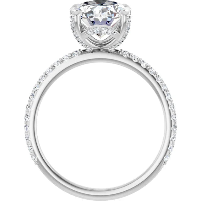 Oval 2.75 CTW Lab-Grown Diamond Accented Ring