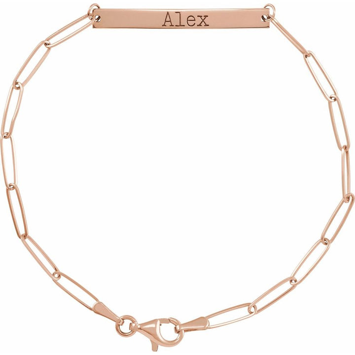 Paperclip Bar Chain Bracelet