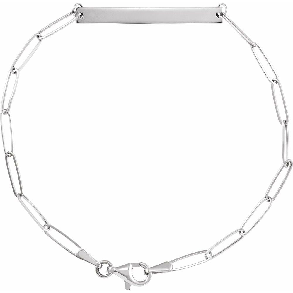 Paperclip Bar Chain Bracelet