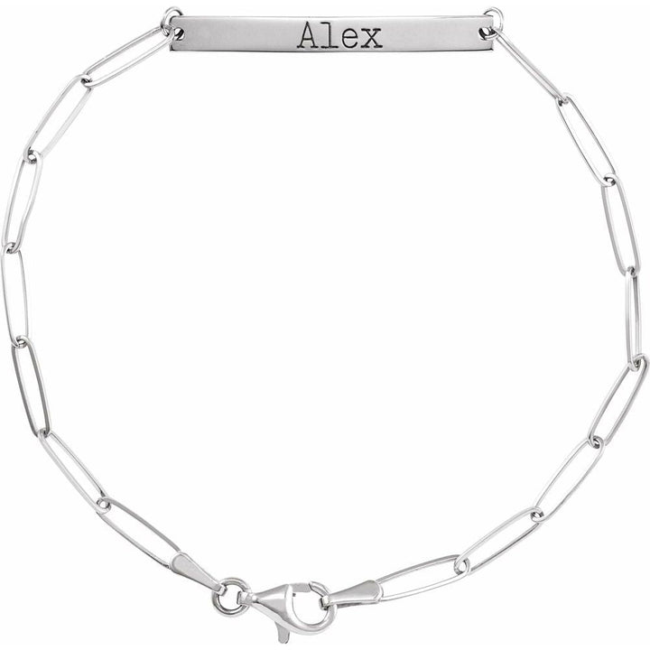 Paperclip Bar Chain Bracelet