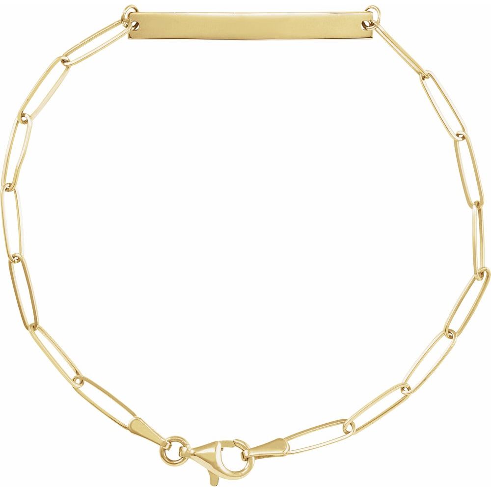Paperclip Bar Chain Bracelet