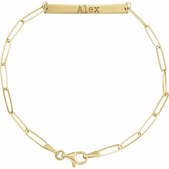 Paperclip Bar Chain Bracelet